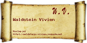 Waldstein Vivien névjegykártya